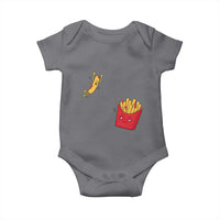 Funny French Fry Jumping Into Fries Box Baby Onesie Fast Food Lover