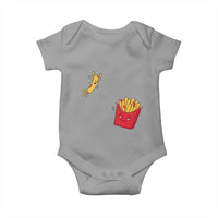 Funny French Fry Jumping Into Fries Box Baby Onesie Fast Food Lover