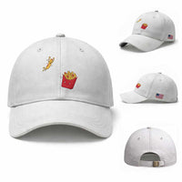 Funny French Fry Jumping Into Fries Box Baseball Cap Fast Food Lover