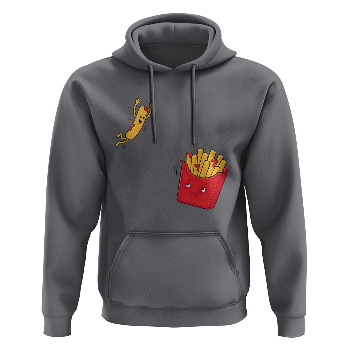 Funny French Fry Jumping Into Fries Box Hoodie Fast Food Lover