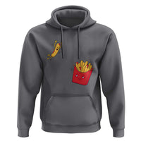 Funny French Fry Jumping Into Fries Box Hoodie Fast Food Lover