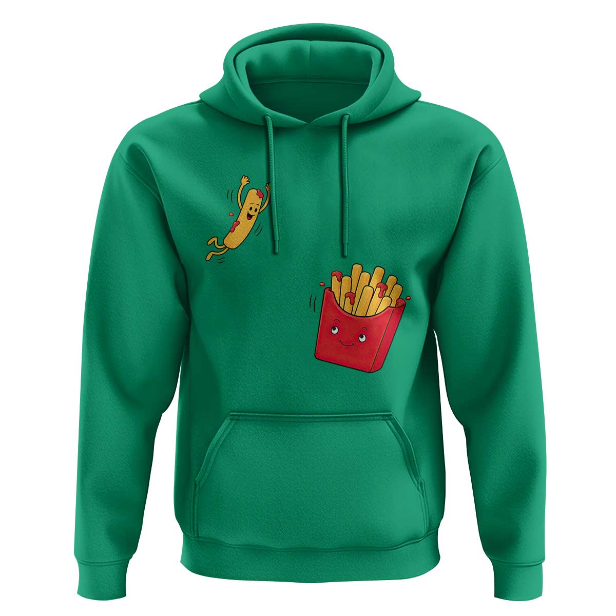 Funny French Fry Jumping Into Fries Box Hoodie Fast Food Lover
