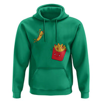 Funny French Fry Jumping Into Fries Box Hoodie Fast Food Lover