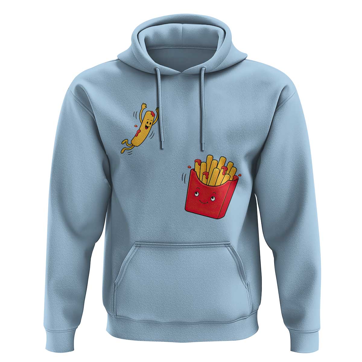 Funny French Fry Jumping Into Fries Box Hoodie Fast Food Lover