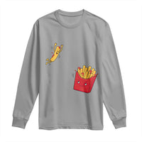Funny French Fry Jumping Into Fries Box Long Sleeve Shirt Fast Food Lover