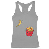 Funny French Fry Jumping Into Fries Box Racerback Tank Top Fast Food Lover