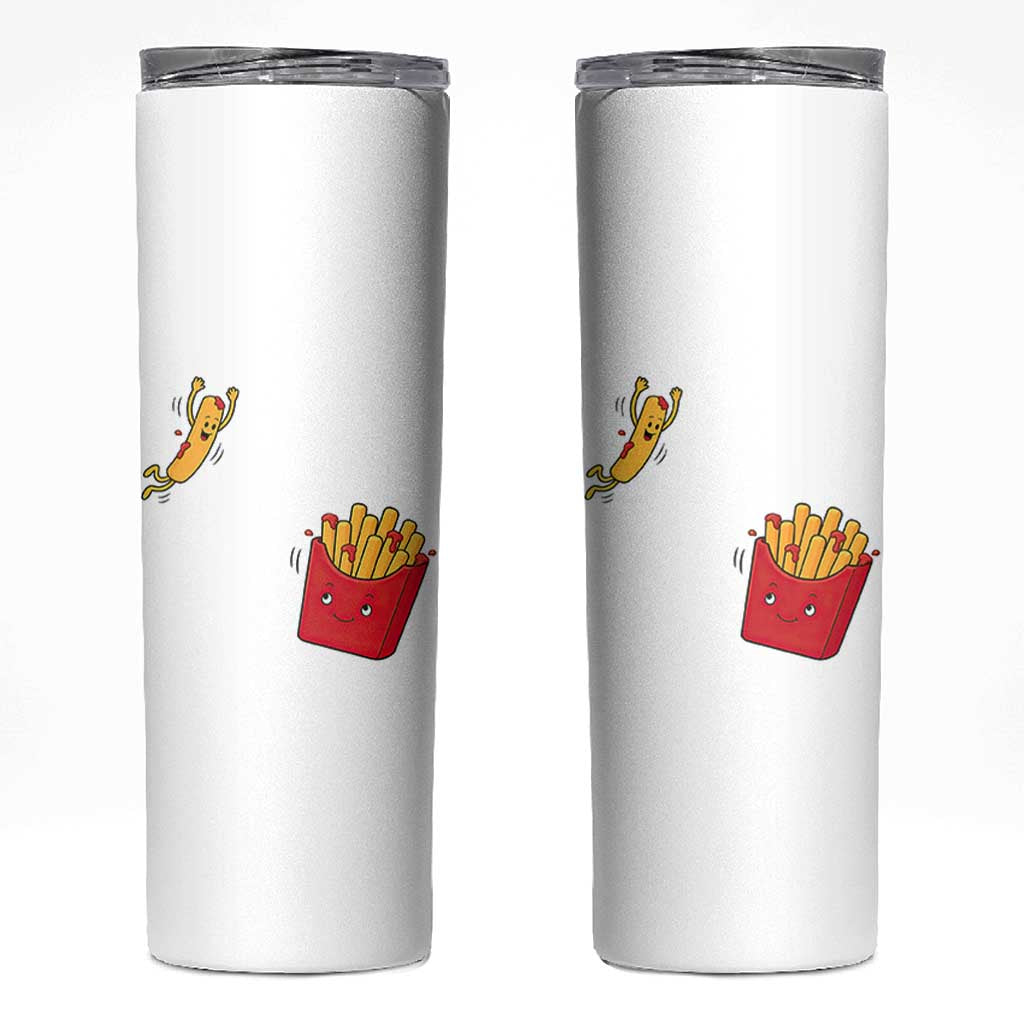 Funny French Fry Jumping Into Fries Box Skinny Tumbler Fast Food Lover