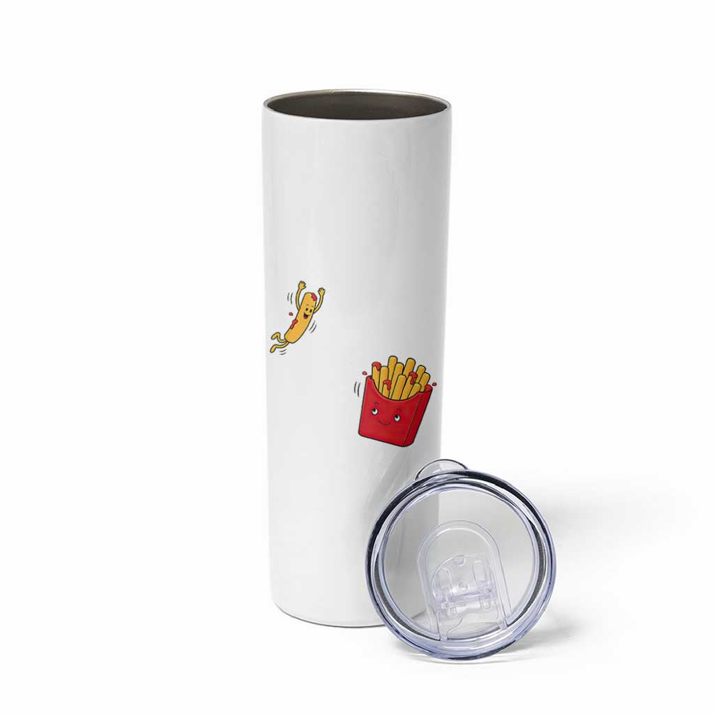 Funny French Fry Jumping Into Fries Box Skinny Tumbler Fast Food Lover