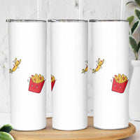 Funny French Fry Jumping Into Fries Box Skinny Tumbler Fast Food Lover