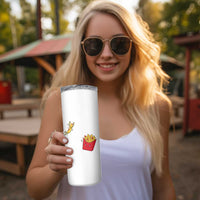 Funny French Fry Jumping Into Fries Box Skinny Tumbler Fast Food Lover