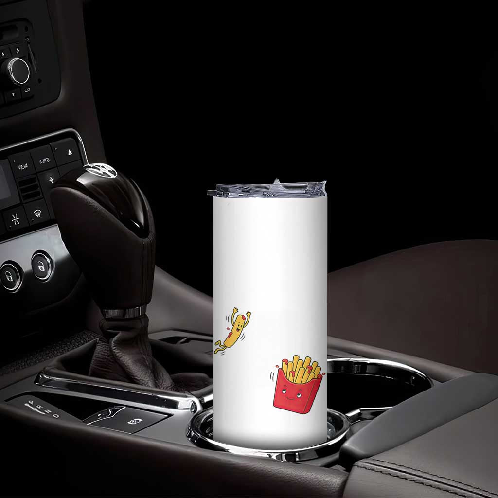 Funny French Fry Jumping Into Fries Box Skinny Tumbler Fast Food Lover