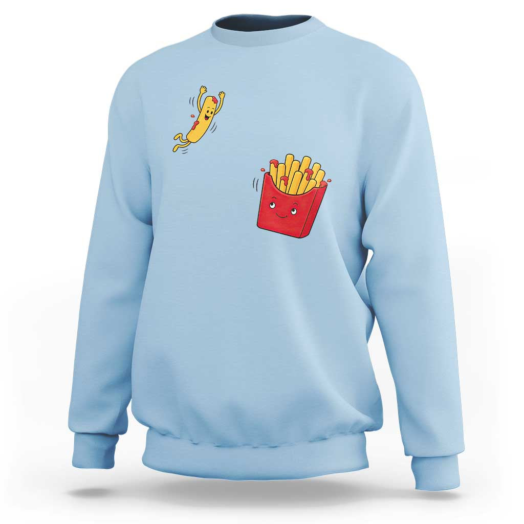 Funny French Fry Jumping Into Fries Box Sweatshirt Fast Food Lover