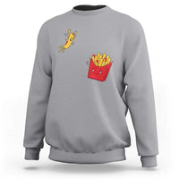 Funny French Fry Jumping Into Fries Box Sweatshirt Fast Food Lover