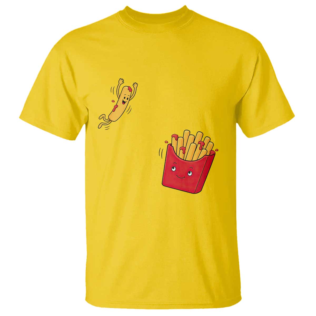 Funny French Fry Jumping Into Fries Box T Shirt Fast Food Lover