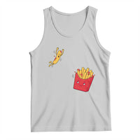 Funny French Fry Jumping Into Fries Box Tank Top Fast Food Lover