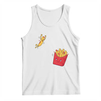 Funny French Fry Jumping Into Fries Box Tank Top Fast Food Lover