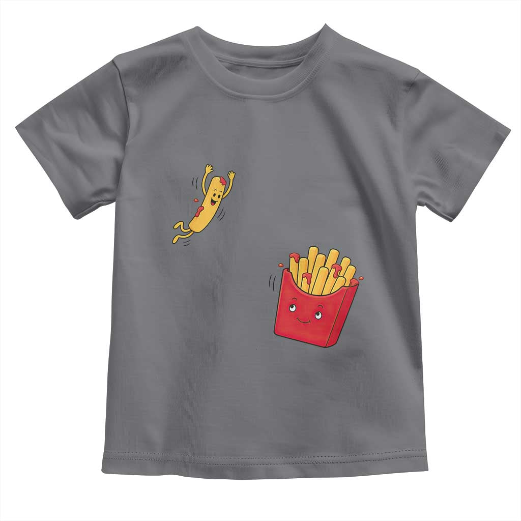 Funny French Fry Jumping Into Fries Box Toddler T Shirt Fast Food Lover