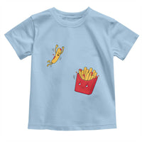 Funny French Fry Jumping Into Fries Box Toddler T Shirt Fast Food Lover