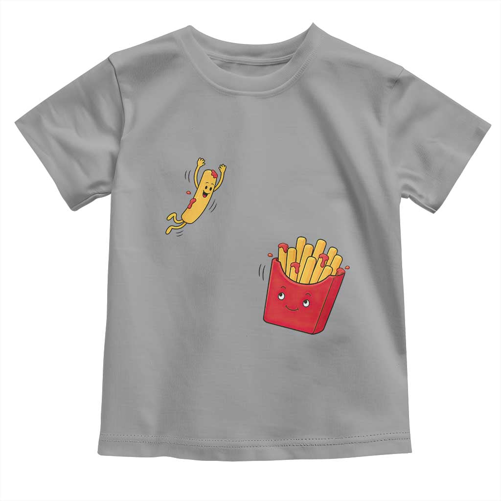 Funny French Fry Jumping Into Fries Box Toddler T Shirt Fast Food Lover