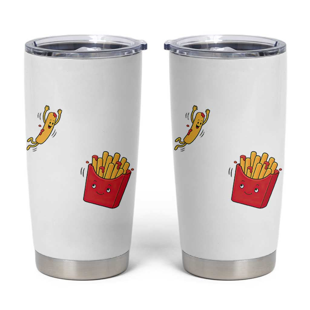 Funny French Fry Jumping Into Fries Box Tumbler Cup Fast Food Lover