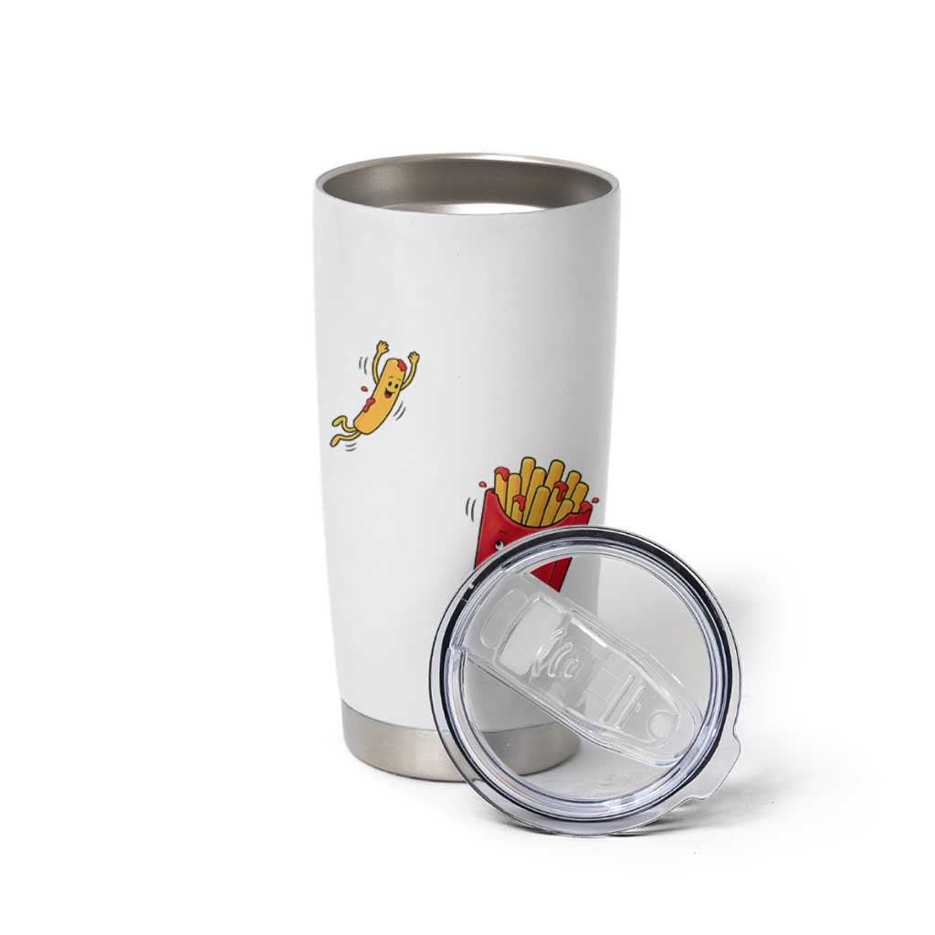 Funny French Fry Jumping Into Fries Box Tumbler Cup Fast Food Lover
