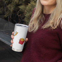 Funny French Fry Jumping Into Fries Box Tumbler Cup Fast Food Lover