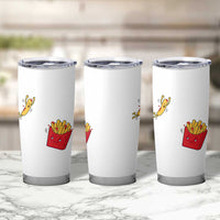 Funny French Fry Jumping Into Fries Box Tumbler Cup Fast Food Lover