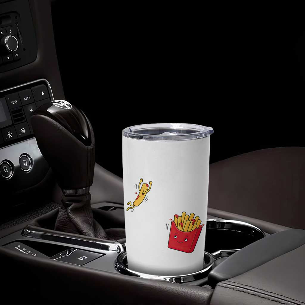 Funny French Fry Jumping Into Fries Box Tumbler Cup Fast Food Lover