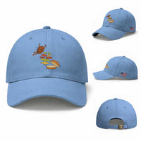 Funny Burger Ingredients Flying Into Bun Baseball Cap Fast Food Lover Gift
