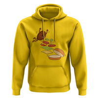 Funny Burger Ingredients Flying Into Bun Hoodie Fast Food Lover Gift