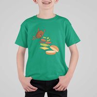 Funny Burger Ingredients Flying Into Bun T Shirt For Kid Fast Food Lover Gift