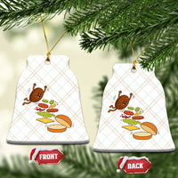 Funny Burger Ingredients Flying Into Bun Ceramic Ornament Fast Food Lover Gift