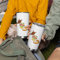 Funny Burger Ingredients Flying Into Bun Tumbler Cup Fast Food Lover Gift