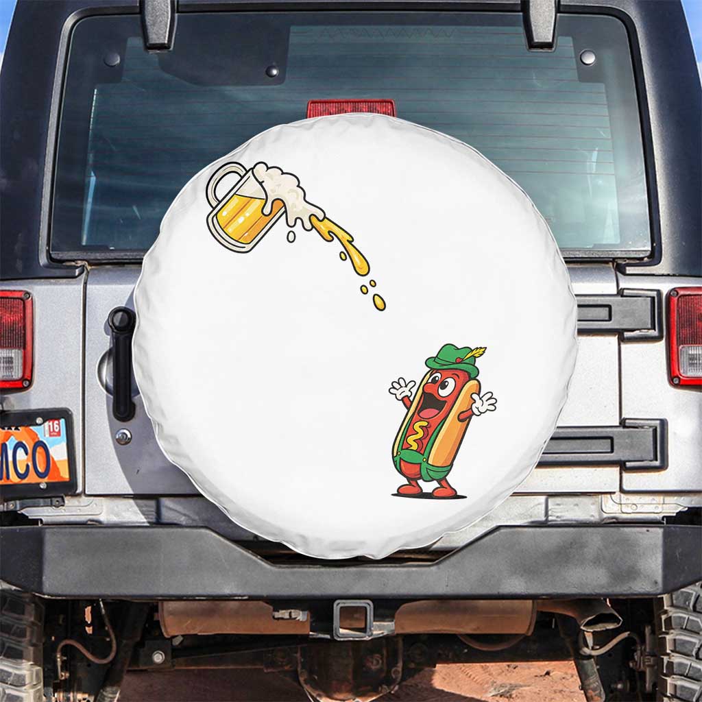 Funny Sausage Waiting For Beer Spare Tire Cover Oktoberfest Gift