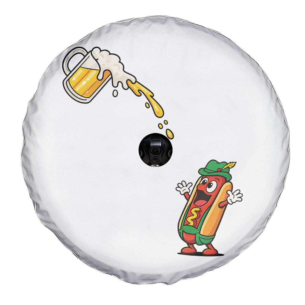 Funny Sausage Waiting For Beer Spare Tire Cover Oktoberfest Gift