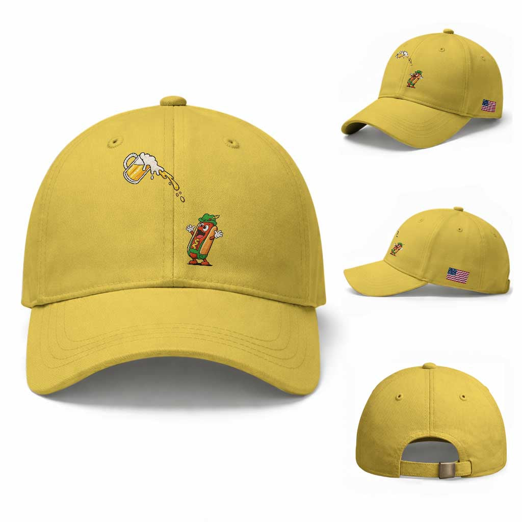 Funny Sausage Waiting For Beer Baseball Cap Oktoberfest Gift