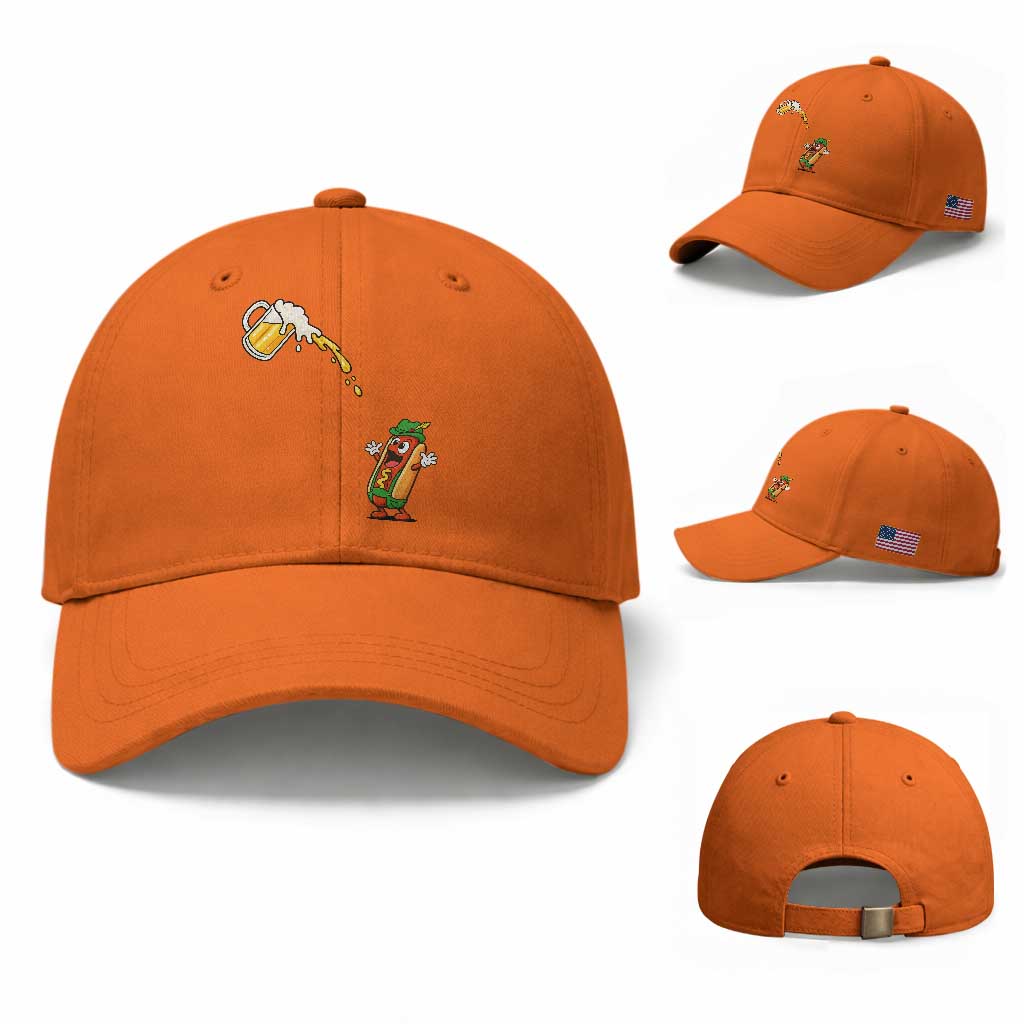 Funny Sausage Waiting For Beer Baseball Cap Oktoberfest Gift
