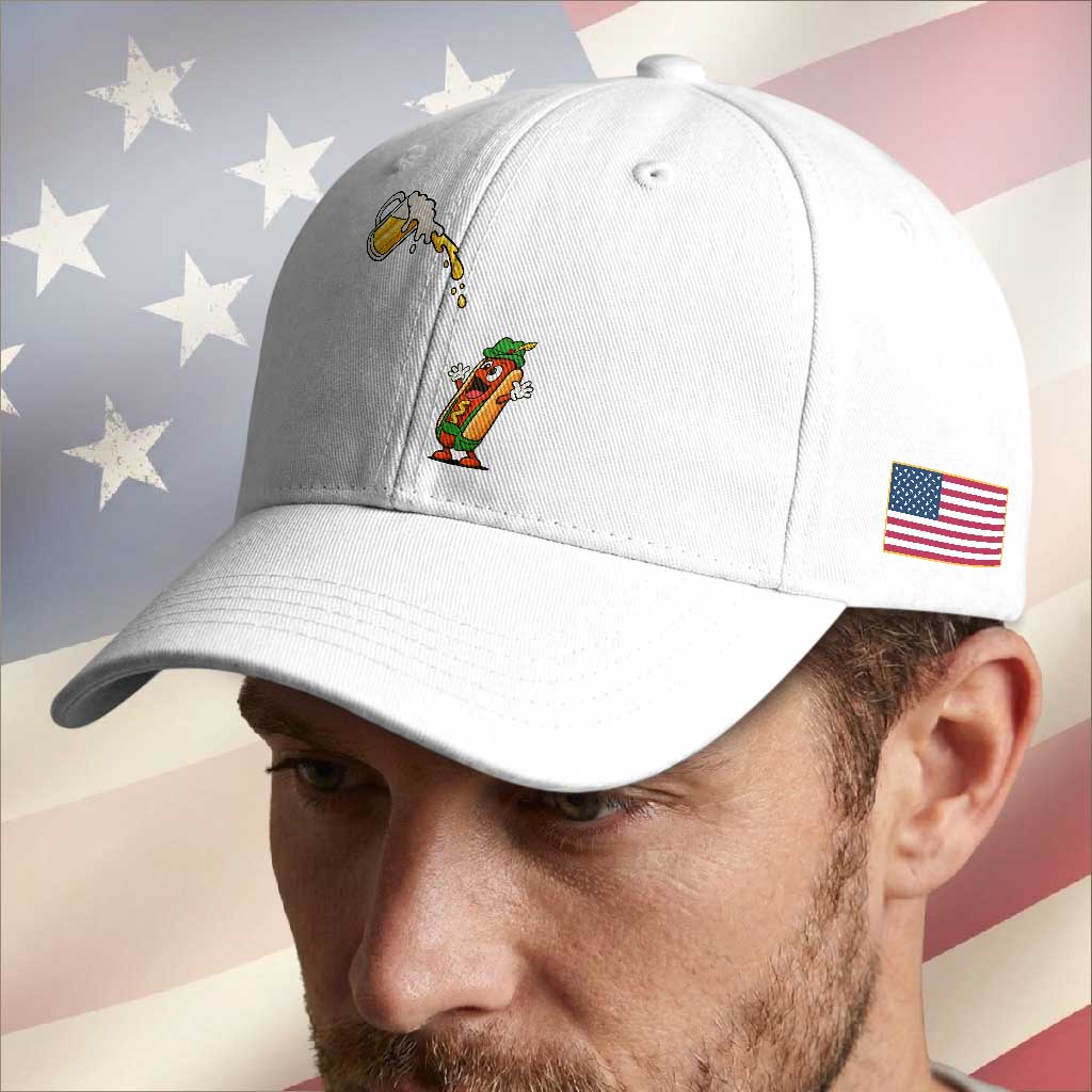 Funny Sausage Waiting For Beer Baseball Cap Oktoberfest Gift