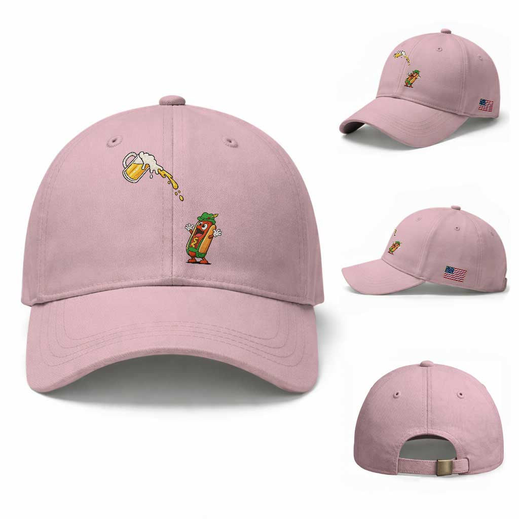 Funny Sausage Waiting For Beer Baseball Cap Oktoberfest Gift