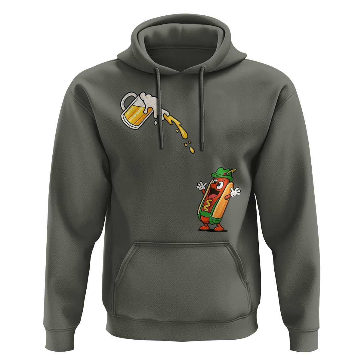 Funny Sausage Waiting For Beer Hoodie Oktoberfest Gift