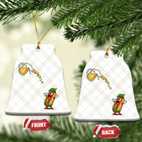 Funny Sausage Waiting For Beer Ceramic Ornament Oktoberfest Gift