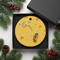 Funny Sausage Waiting For Beer Ceramic Ornament Oktoberfest Gift