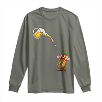 Funny Sausage Waiting For Beer Long Sleeve Shirt Oktoberfest Gift
