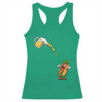 Funny Sausage Waiting For Beer Racerback Tank Top Oktoberfest Gift