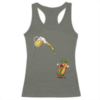 Funny Sausage Waiting For Beer Racerback Tank Top Oktoberfest Gift