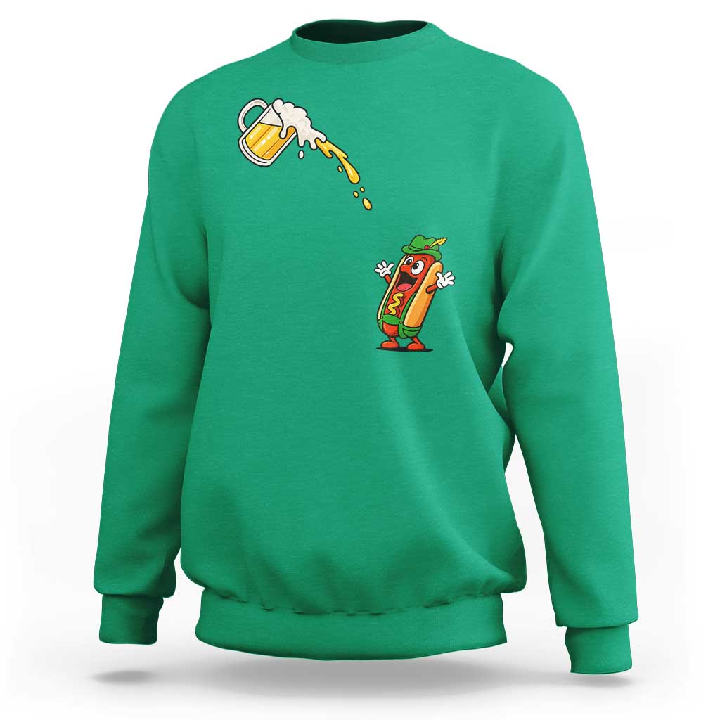 Funny Sausage Waiting For Beer Sweatshirt Oktoberfest Gift