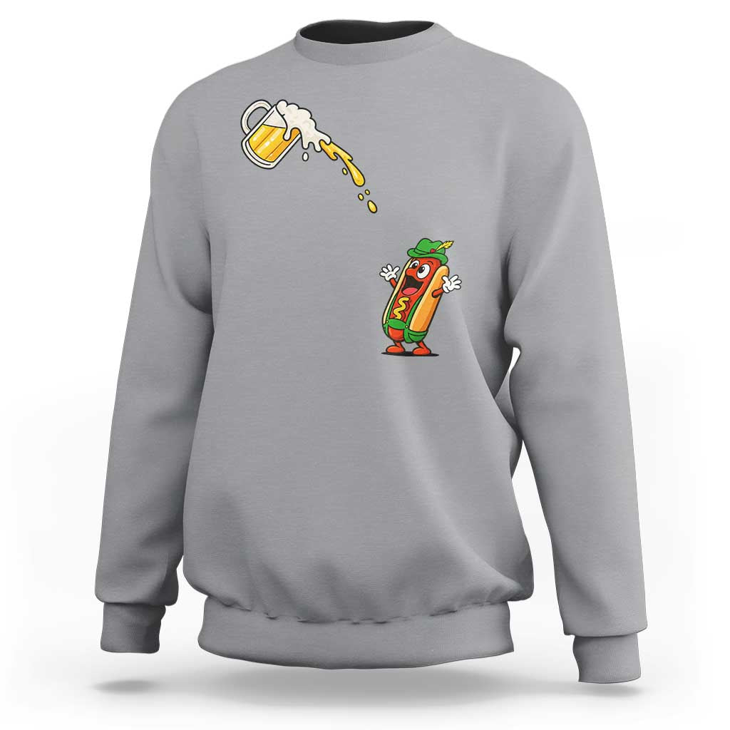Funny Sausage Waiting For Beer Sweatshirt Oktoberfest Gift
