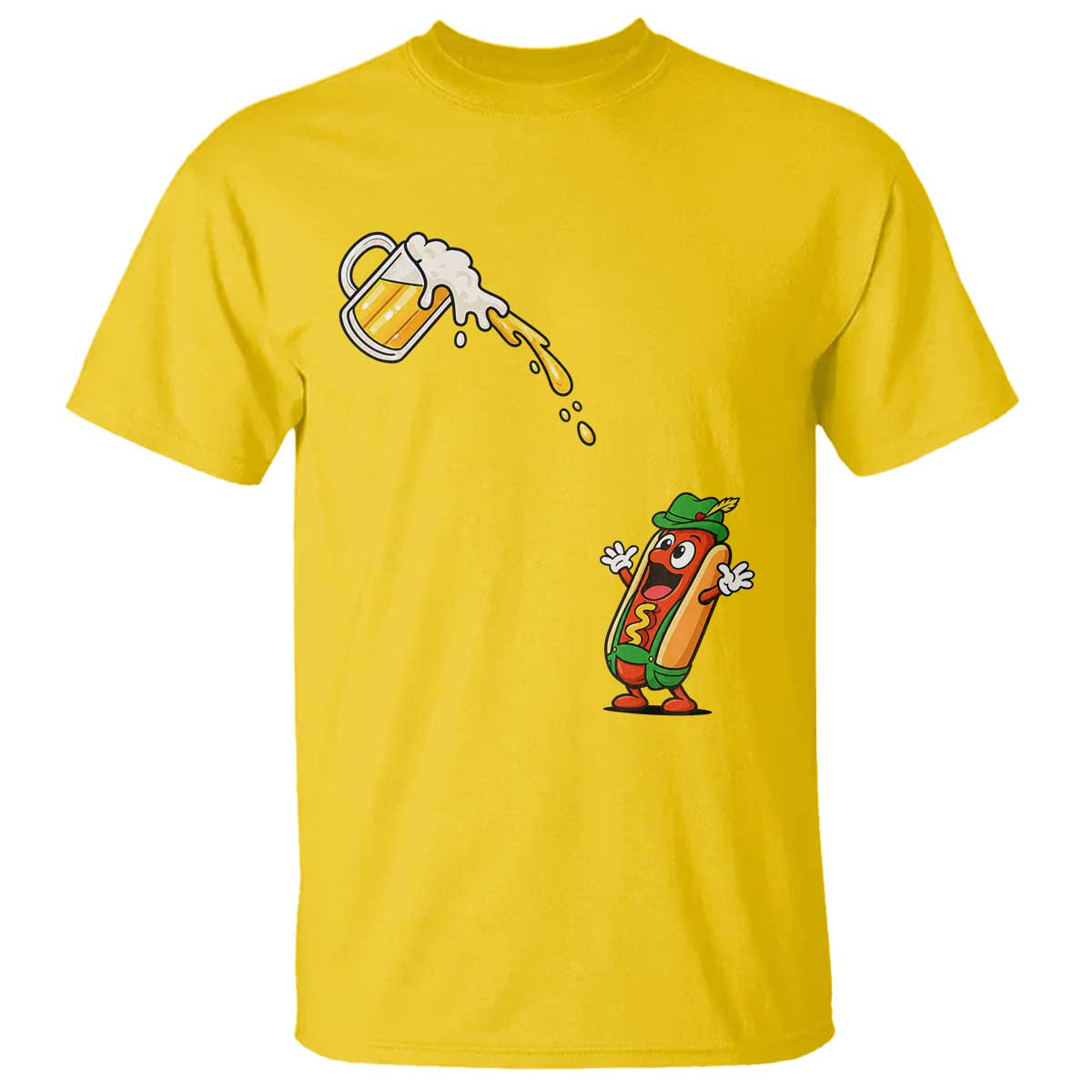 Funny Sausage Waiting For Beer T Shirt Oktoberfest Gift