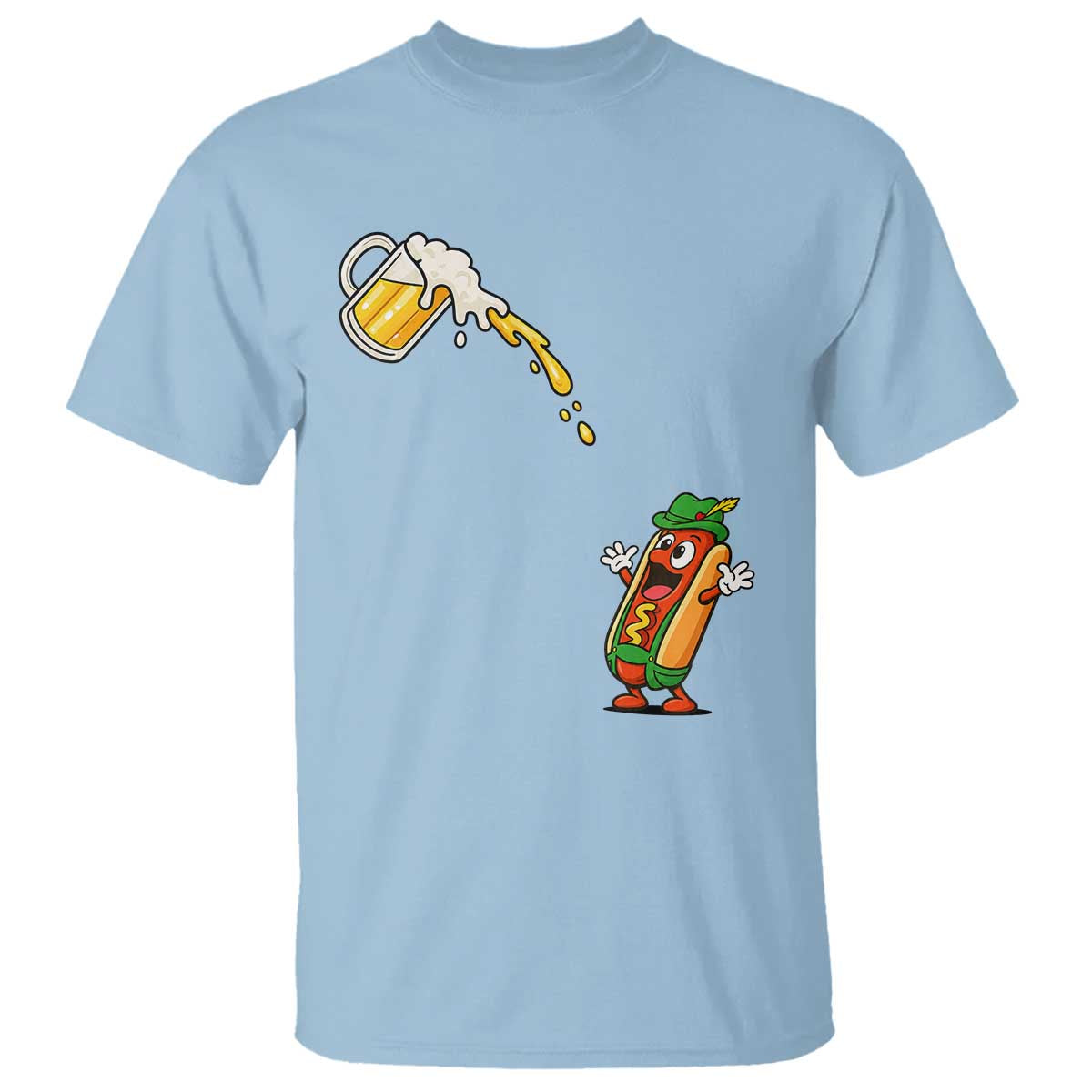 Funny Sausage Waiting For Beer T Shirt Oktoberfest Gift