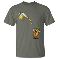Funny Sausage Waiting For Beer T Shirt Oktoberfest Gift